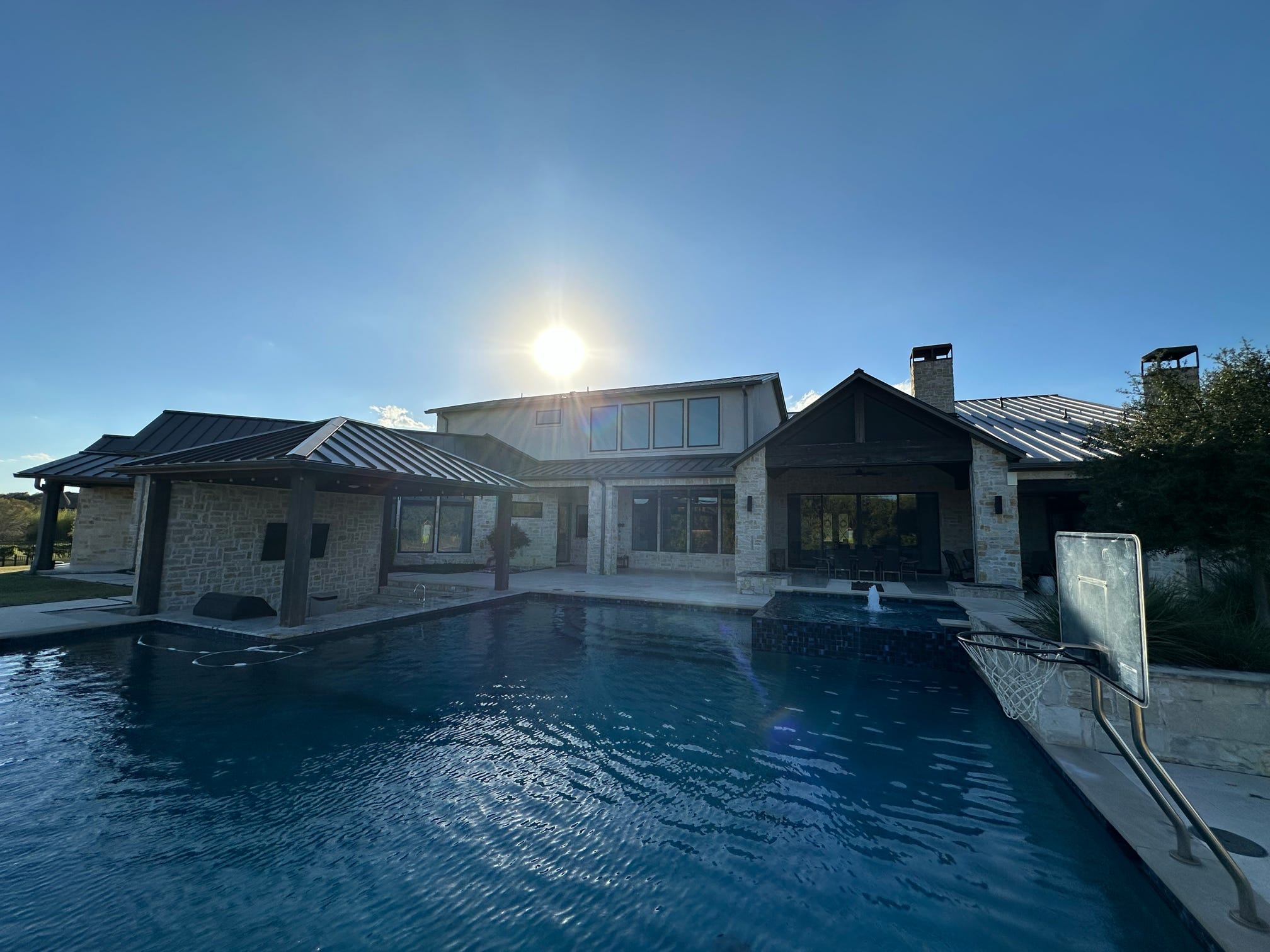 house with a pool