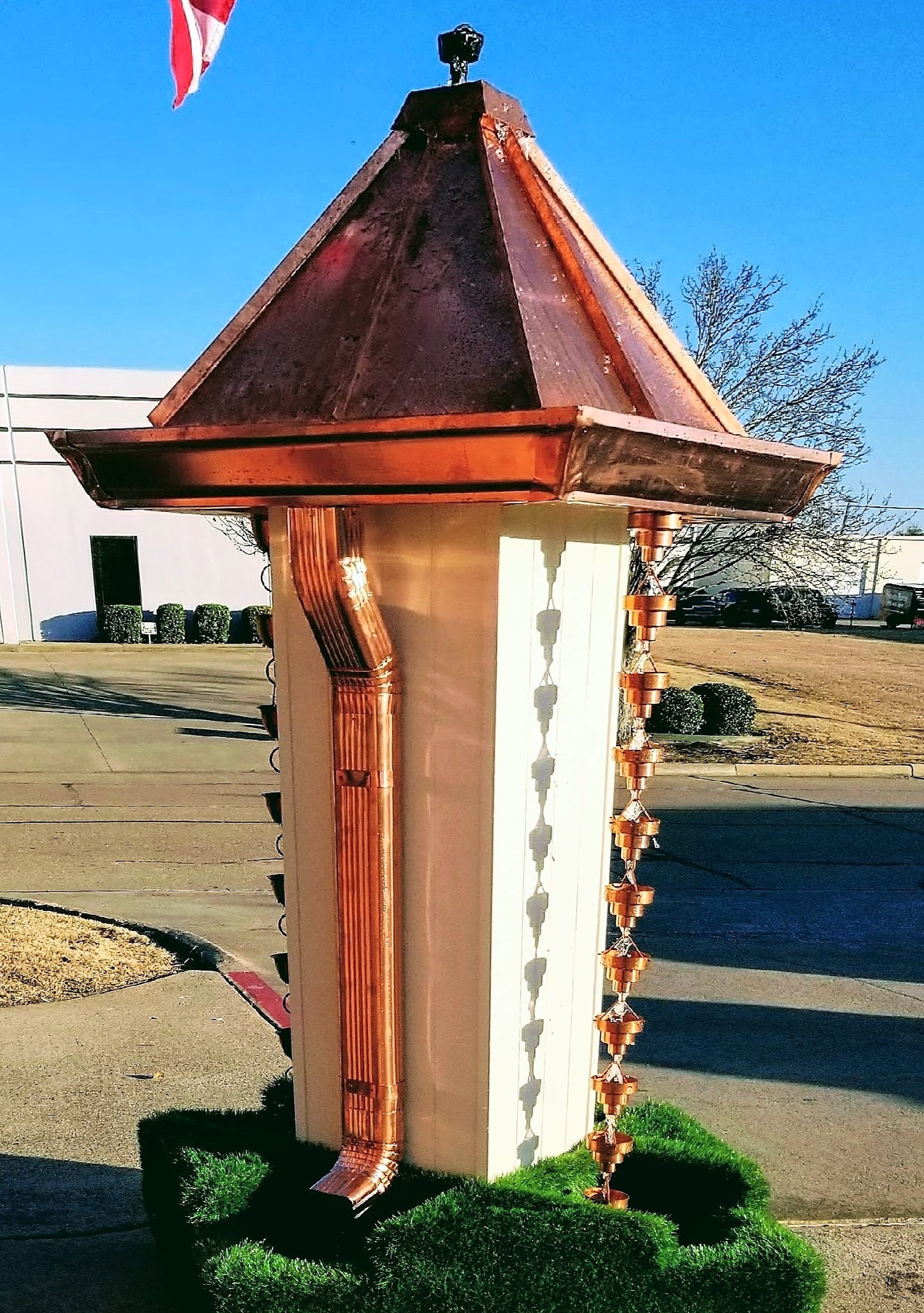 Modern copper gutter system