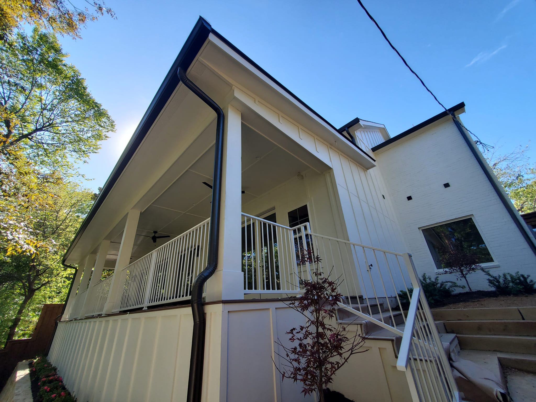 Custom-fit black gutter solution