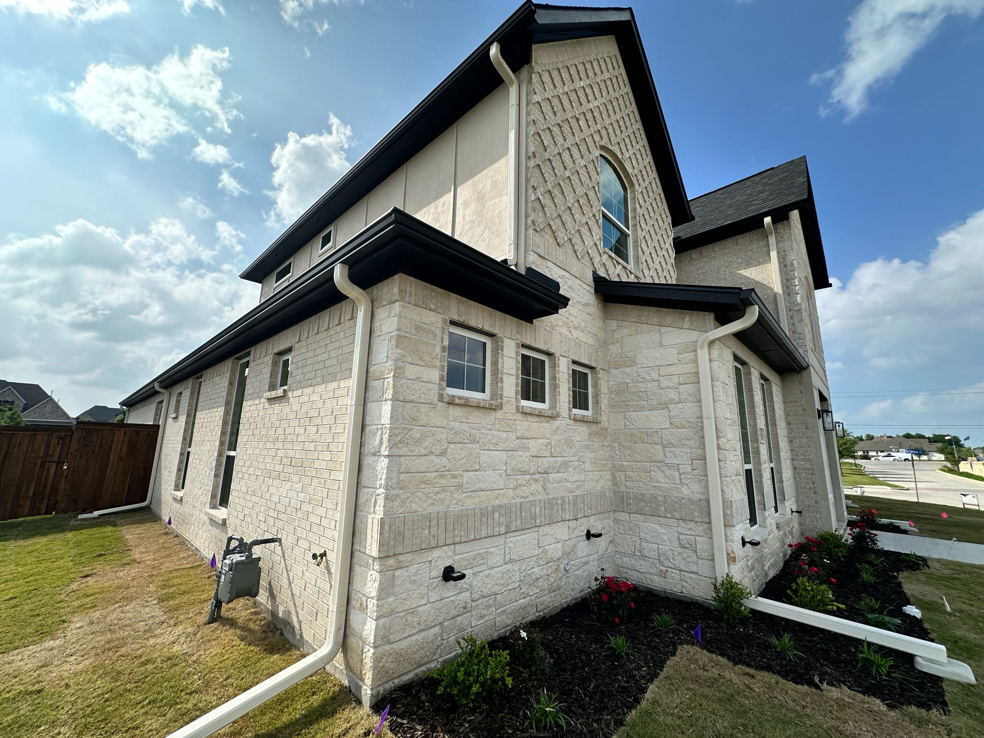 Gutters with rainwater diverter