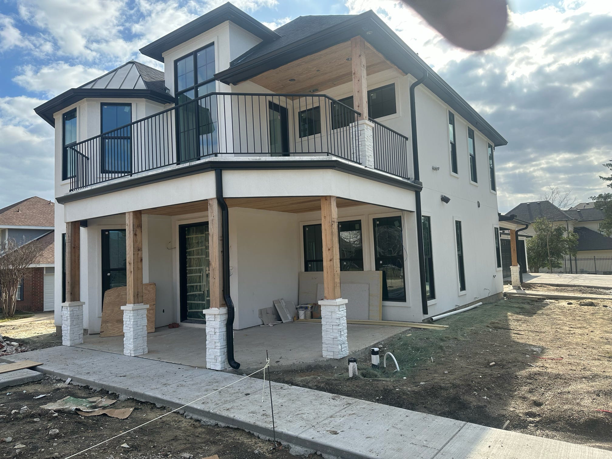 Classic white PVC gutters